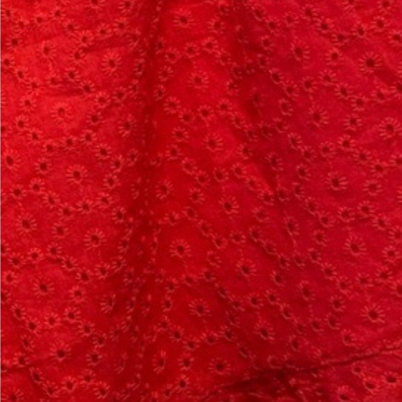 Sperry Bitter Sweet Red Eyelet Ruffle Hem Shorts NWT Large - Picture 4 of 4